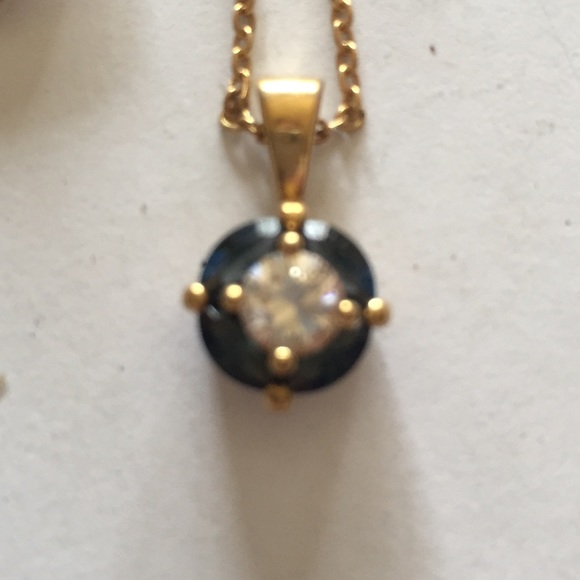 Avon Sapphire pendant necklace & ring set - Picture 2 of 8